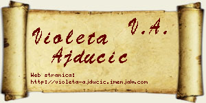 Violeta Ajdučić vizit kartica